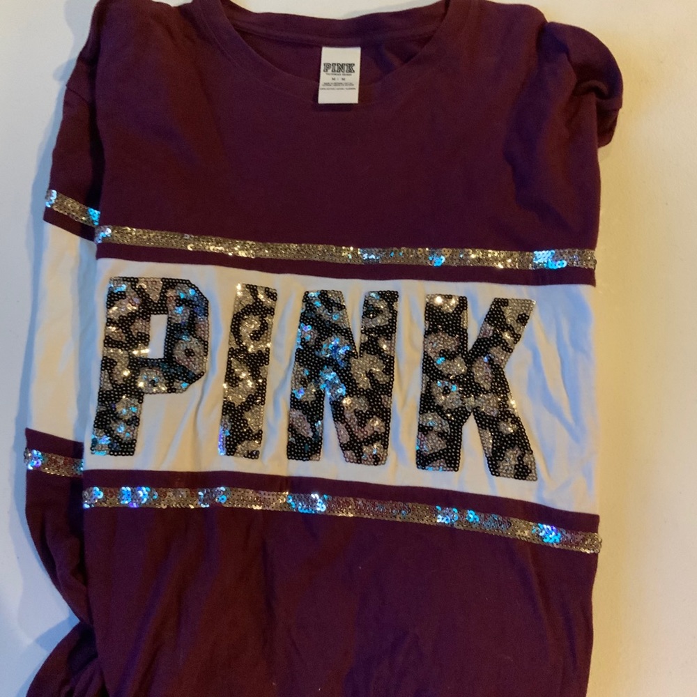 Pink sequin tunic legging top